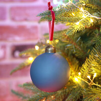 Matte Teal Blue Bauble