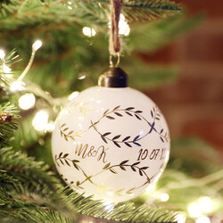 Personalised Gold Leaf Bauble