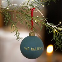 Personalised Matte Teal Blue Bauble