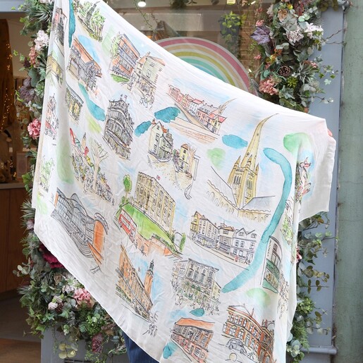 Ladies' Owen Mathers Illustrated Norwich Scarf