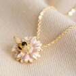 Lisa Angel Ladies' Bee and Daisy Pendant Necklace in Gold