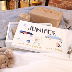 Personalised Wooden Desert Nativity Scene Box