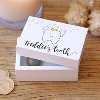 Personalised 'Tooth Fairy' Small White Wooden Box