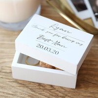 Personalised 'Wedding Thank You' Small White Wooden Box