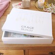 Lisa Angel Personalised 'Baby Girl' White Wooden Box