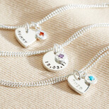 Personalised Sterling Silver Birthstone Charm Bracelet