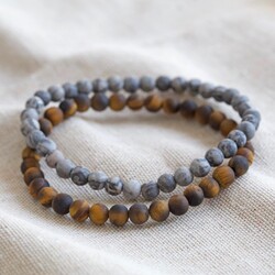 Men's Semi-Precious Stone Bead Bracelet