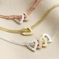 Personalised Family Heart Charm Bracelet