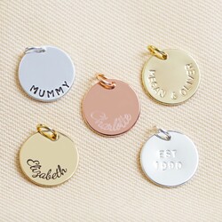 Personalised Disc Bracelet Charm