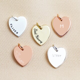Personalised Heart Bracelet Charm