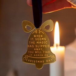 'Christmas Day' Acrylic Bell Bauble