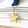 Lisa Angel Star Personalised Charm and Ribbon Bookmark
