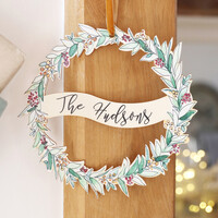 Personalised Printed Wooden Christmas Wreath