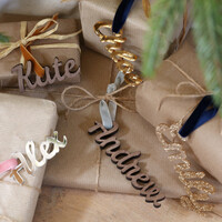 Personalised Set of 3 Acrylic Name Gift Tags