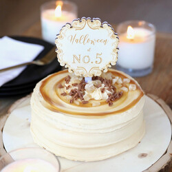 Personalised Vintage Swirls Cake Topper