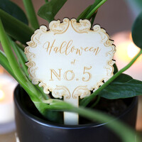 Personalised Vintage Swirls Plant Sign