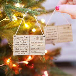 Personalised Wooden 'Letter to Santa' Hanging Decoration