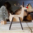 Personalised Handmade Wooden Reindeer Decoration