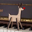 Festive Personalised Wooden Reindeer Decoration
