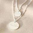 Lisa Angel Ladies' Personalised Sterling Silver Layered Disc Necklace