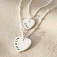 Lisa Angel Ladies' Personalised Sterling Silver Layered Heart Necklace