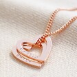 Lisa Angel Rose Gold Personalised Family Names Heart Necklace