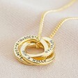 Personalised Gold Russian Ring Necklace
