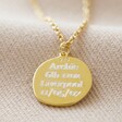 Lisa Angel Meaningful Personalised Gold Sterling Silver Clock Pendant Necklace