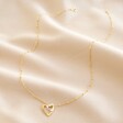 Lisa Angel Personalised Gold Sterling Silver Double Heart Outline Necklace