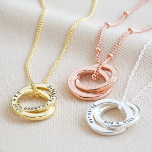 Personalised Interlocking Circles Necklace