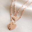 Lisa Angel Rose Gold Personalised Layered Chain and Charm Necklace