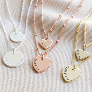 Personalised Layered Chain and Charm Necklace