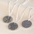 Lisa Angel Engraved Personalised Pet Photo Sterling Silver Disc Necklace