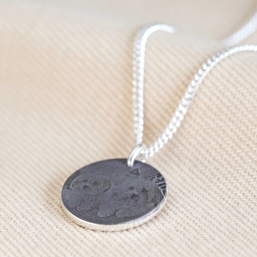 Lisa Angel Special Personalised Pet Photo Sterling Silver Disc Necklace