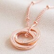 Personalised Rose Gold Russian Ring Necklace