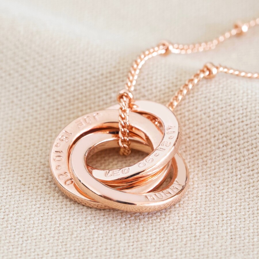 Personalised Russian Ring Necklace | Lisa Angel