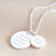 Lisa Angel Ladies' Personalised Sterling Silver Paw Print Disc Charm Necklace