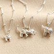 Lisa Angel Sterling Silver Elephant Charm Necklace
