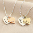 Lisa Angel Ladies' Personalised Solid Gold and Sterling Silver Heart Necklace