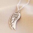 Memorial Personalised Sterling Silver Wing Charm Necklace