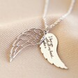 Lisa Angel Ladies' Personalised Sterling Silver Wing Charm Necklace