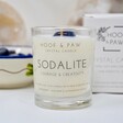 Lisa Angel Natural Large Scented Soy Wax Candle with Sodalite Crystal
