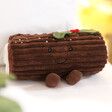 Lisa Angel with Jellycat Yule Log Soft Toy