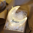 Lisa Angel Glowing Personalised Hanging Iridescent Sparkle Glass LED Moon Light
