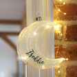 Lisa Angel Personalised Name Hanging Iridescent Sparkle Glass LED Moon Light