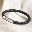Lisa Angel Men's 'Trigger Happy' Vegan Leather Bracelet in Black