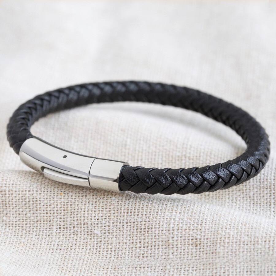 Men's Personalised Vegan Leather Bracelet Lisa Angel