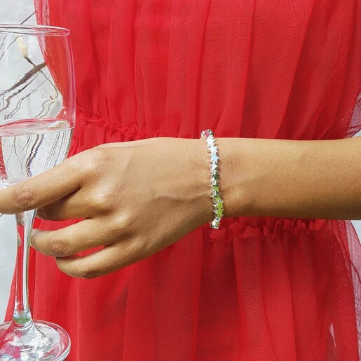Disney Inspired Stretch Bracelet The Neutralizer Clear Mixed Metal Bracelet Black Rose Gold Silver Crystal Bracelet White