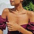 Model Wears Lisa Angel Starry Choker Necklace in Gold