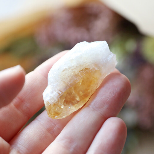 Lisa Angel Personalised Crystal Dried Flower Posy Bouquet Letterbox Gift with Citrine 